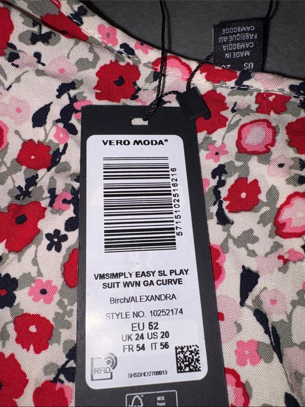 Vero Moda Floral V-Neck Ruffle Romper - Picture 3 of 5
